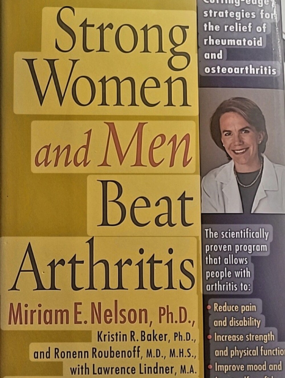 Strong Women and Men Beat Arthritis - Yellow & Black Book Back